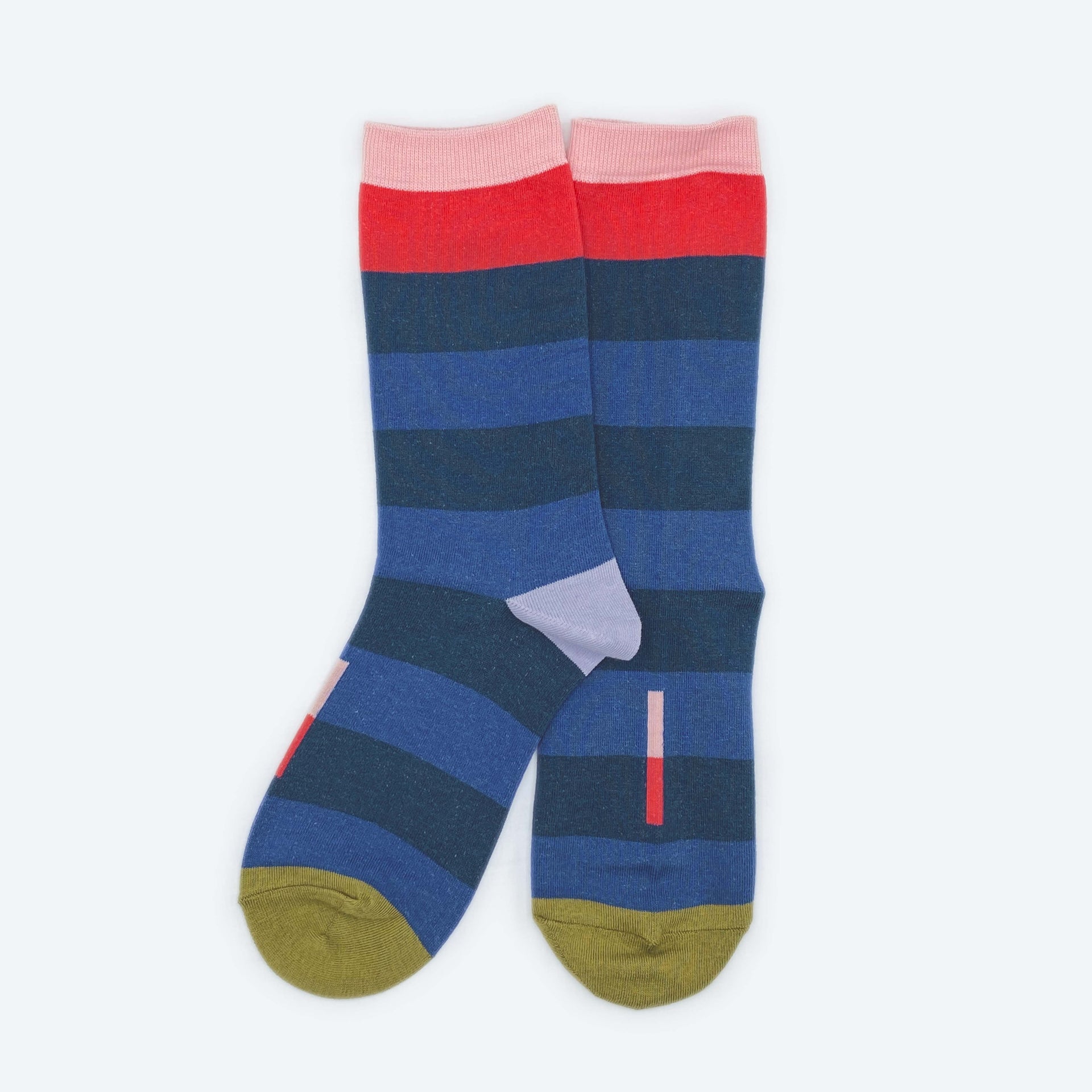 Marina Blue Fillmore Bold Stripe Crew Socks