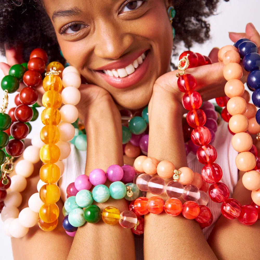 Cece Large Resin Bead Bracelet
