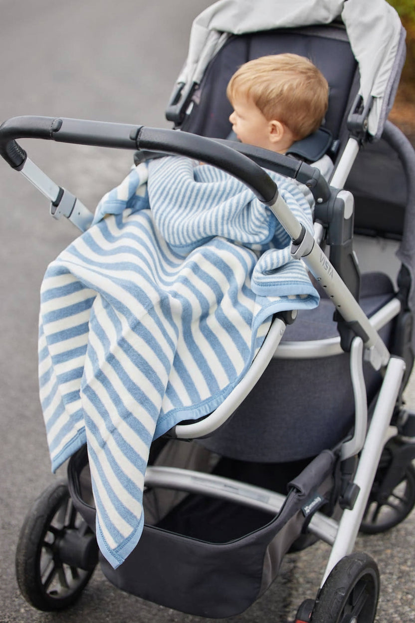 Sweet Pea Stripe Fog Mini Blanket