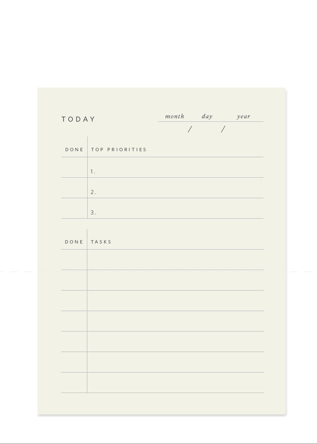 To Do Today Block Notepad