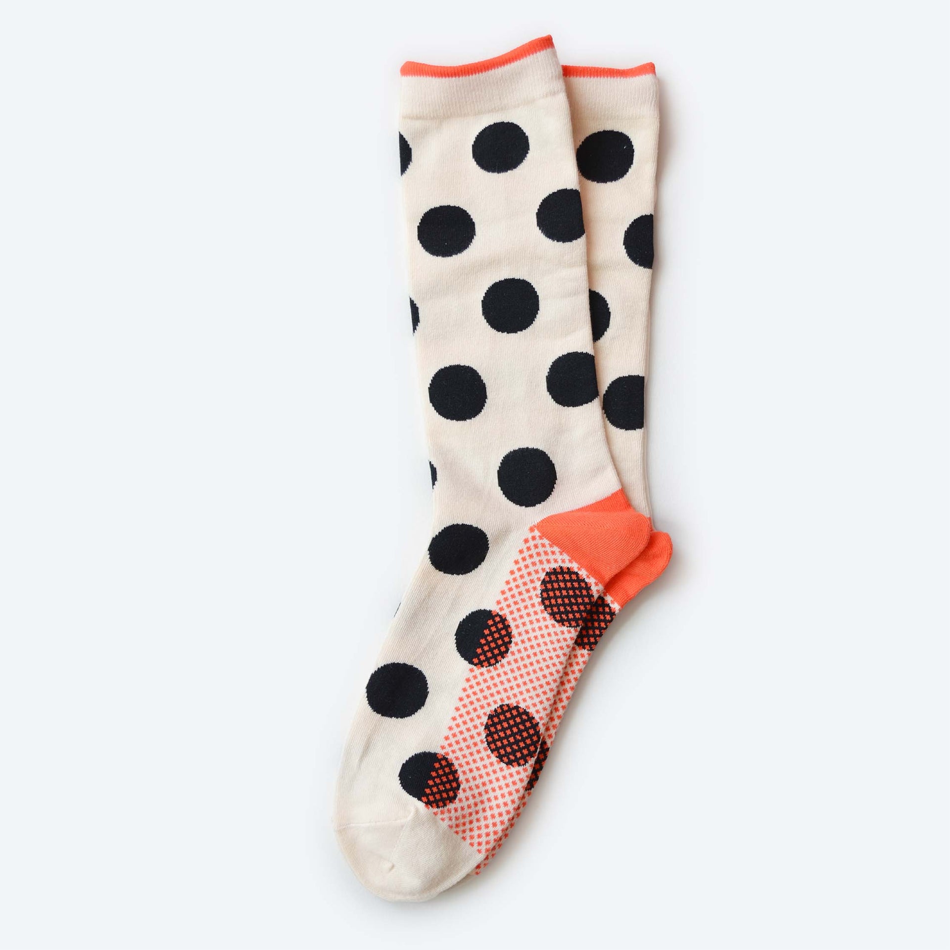 Cream Panhandle Classic Dot Crew Socks