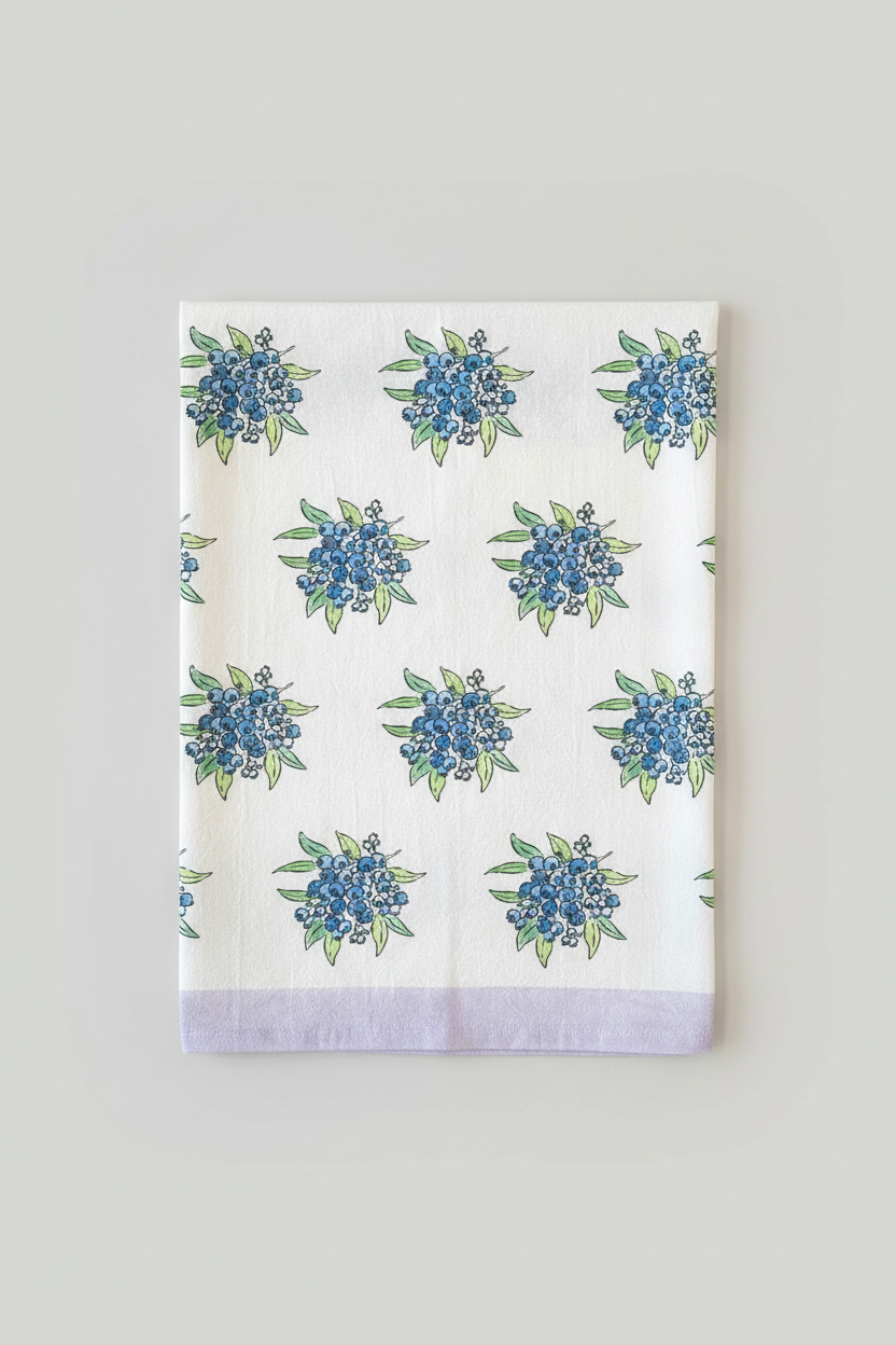 Wild Blueberries Tea Towel