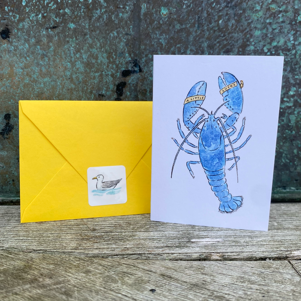 Lucky Blue Lobster Mini Note Cards Set of 6