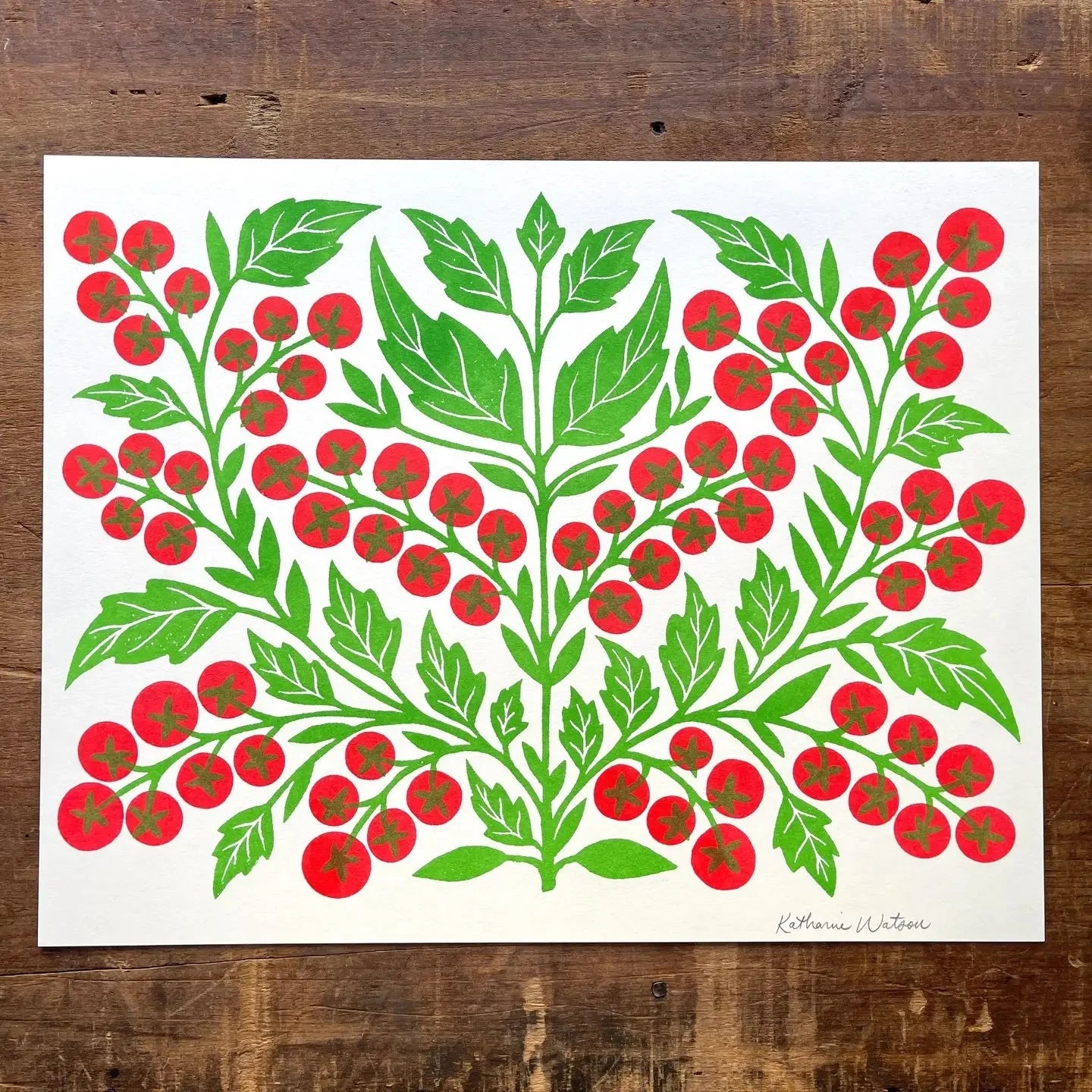 Cherry Tomato Risograph Art Print