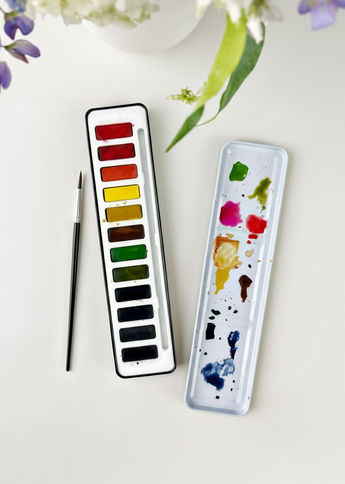 Watercolor paint set 12 colors