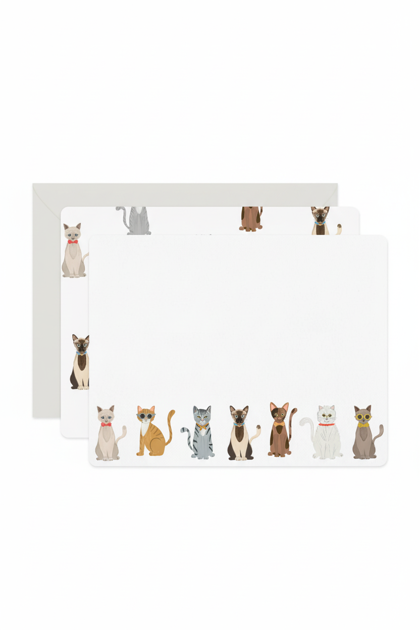 Cool Cats Flat Notes Boxed Set of 6