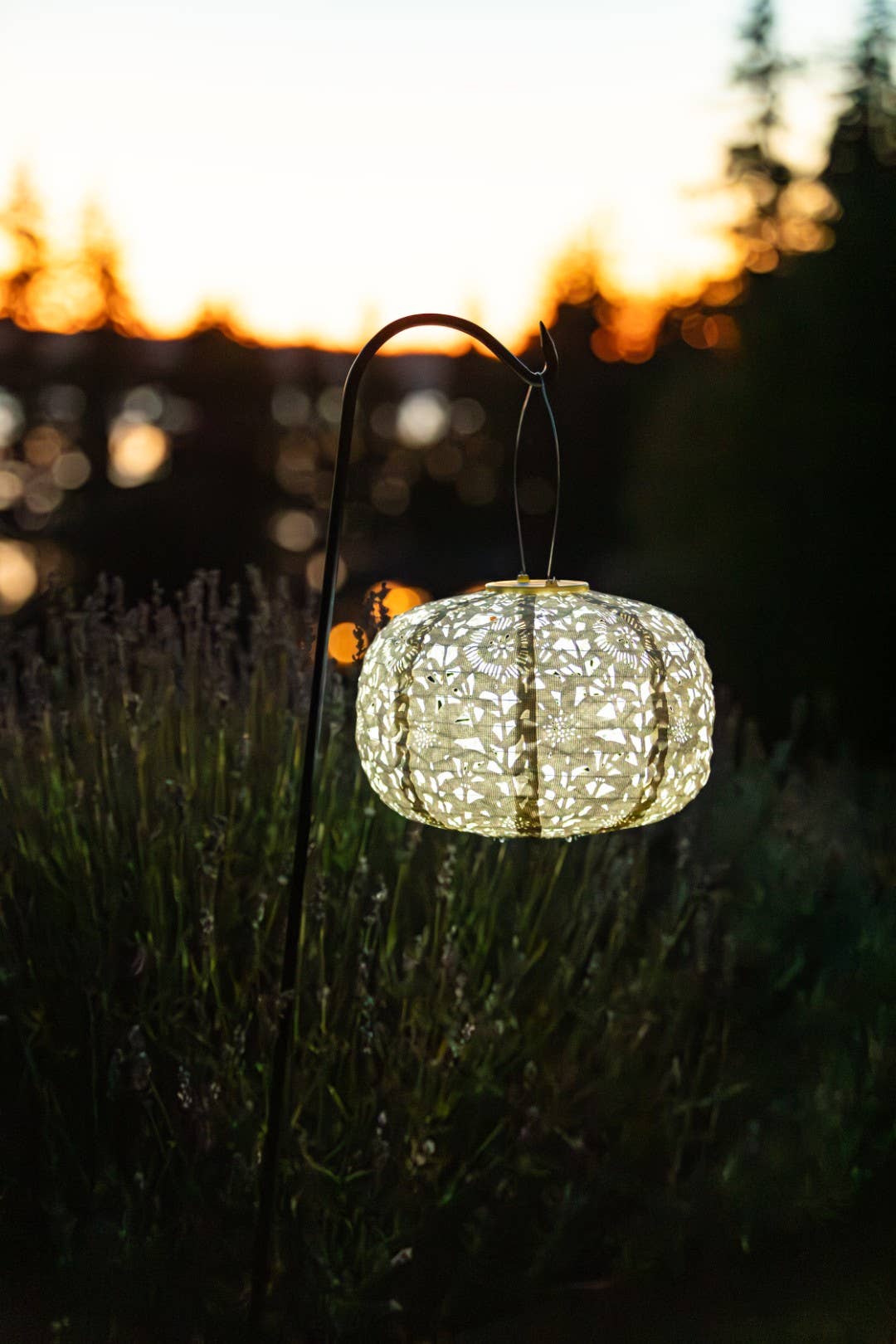 Stella Square Sunflower Pearl 11" Solar Lantern