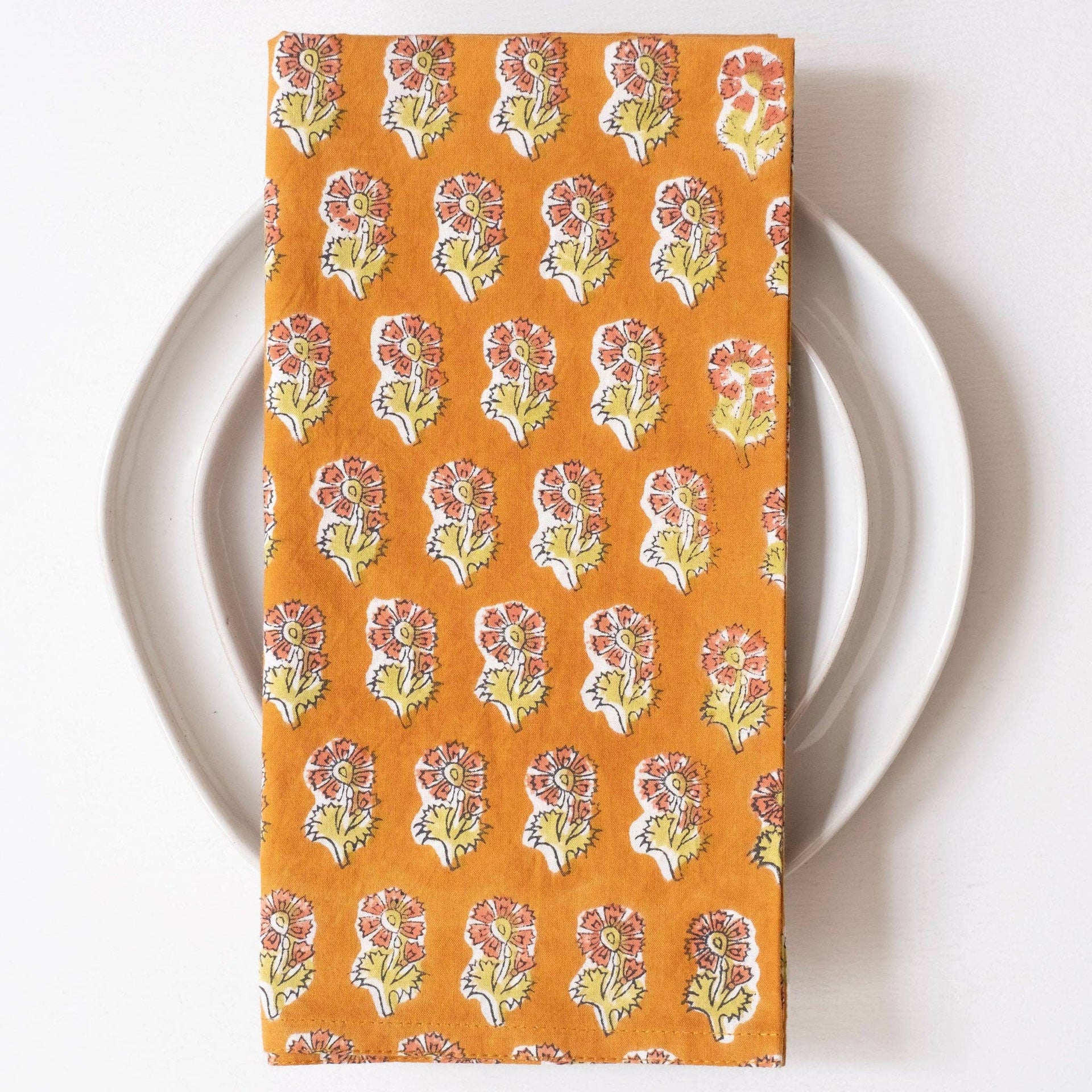 Malin Gold Block Printed Napkins Set of 4