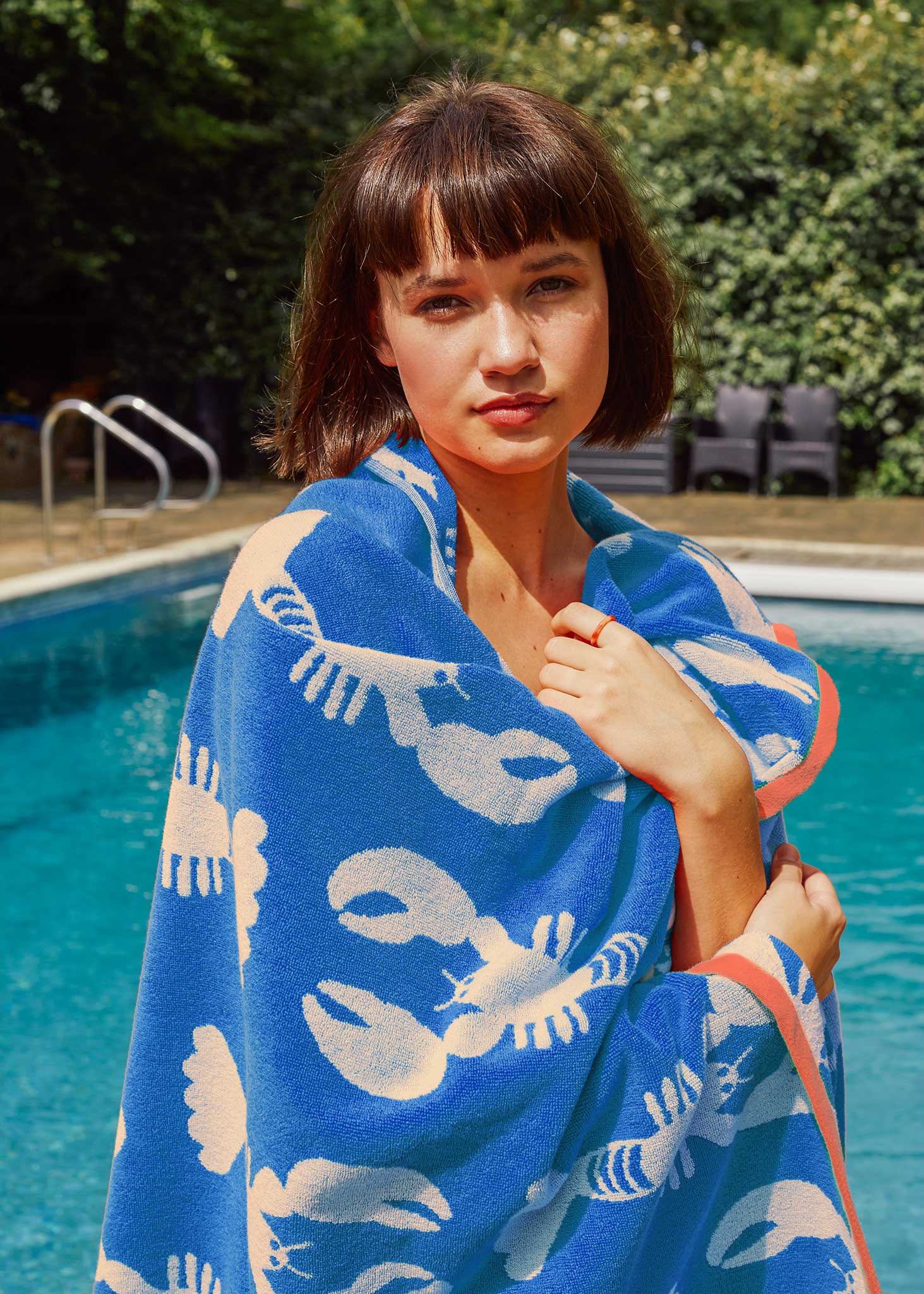Blue Lobsters Organic Cotton Towels