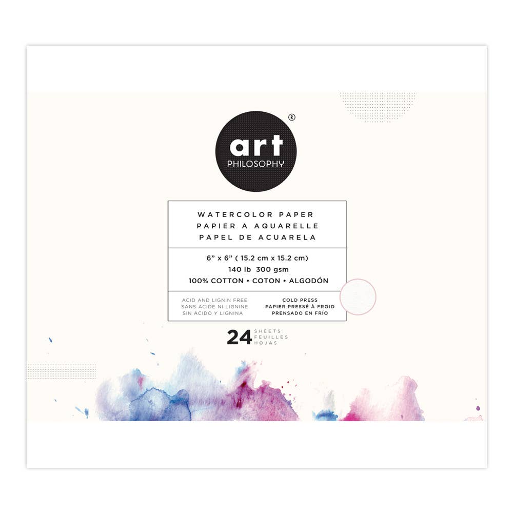 Art Philosophy Watercolor Paper Pad 6x6