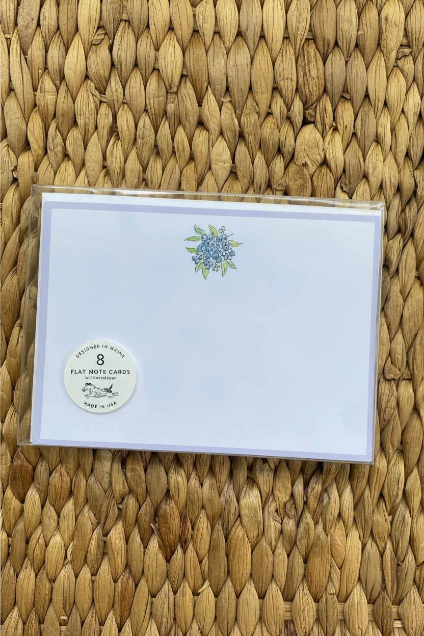 Wild Blueberry Flat Note Cards Set of 8