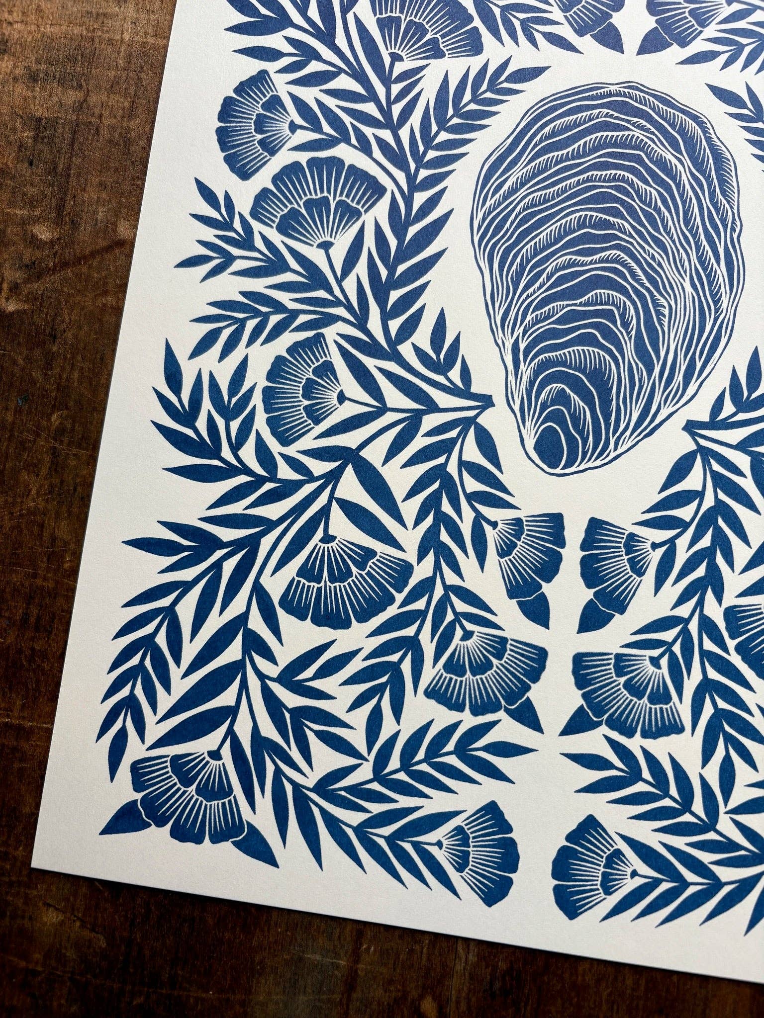 Oyster Risograph Print