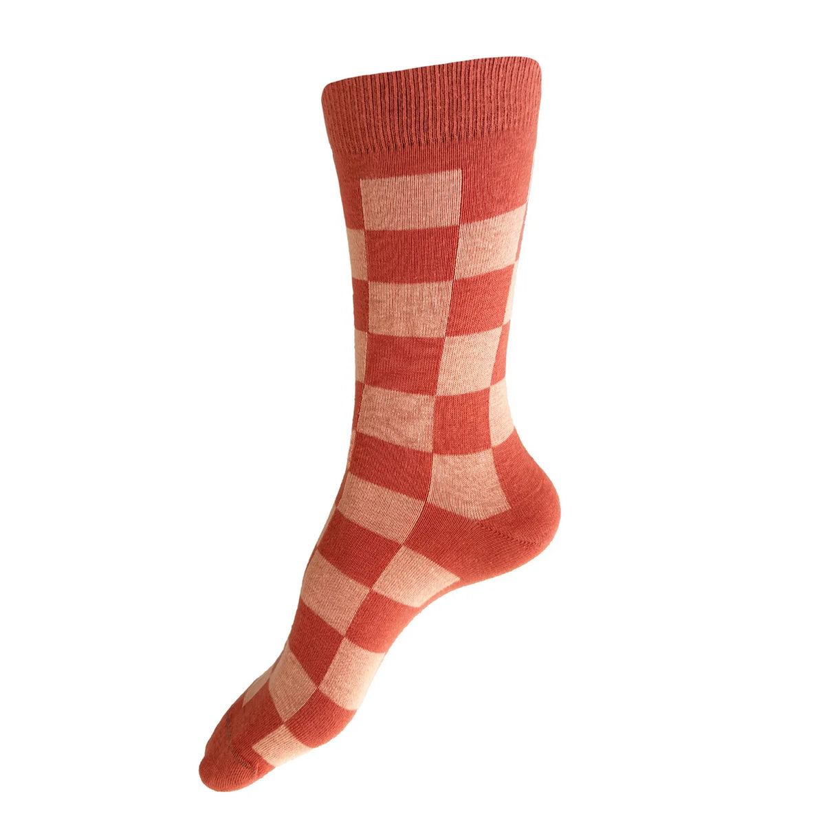 Katsura Check Rose Terracotta Socks