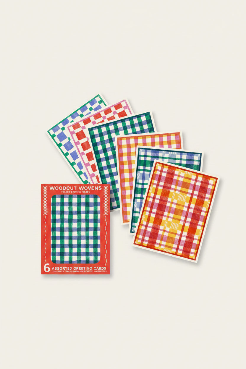 Woodcut Wovens Assorted Letterpress Cards Set