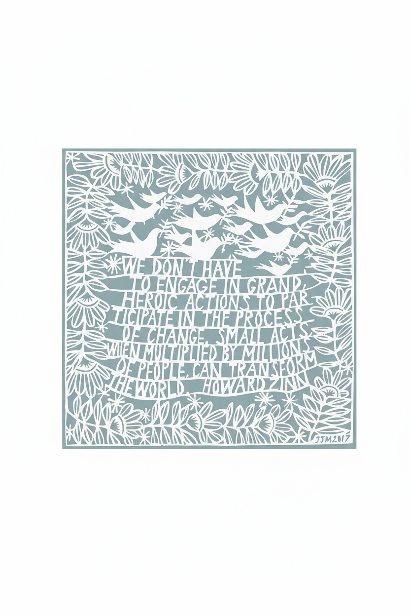 Small Acts Howard Zinn Quote Archival Print by Jennifer Judd-McGee